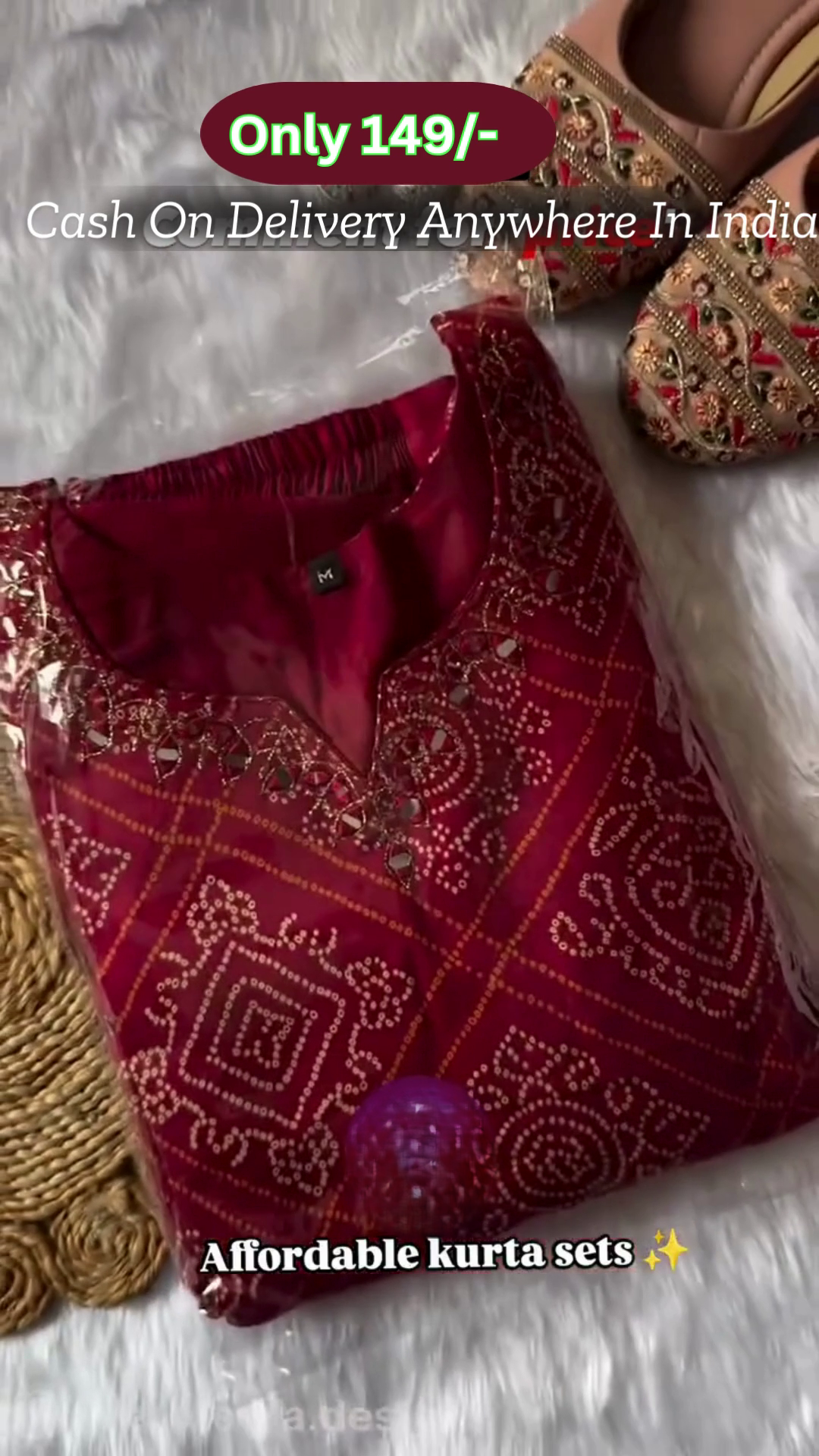 Daily Routine A line Abstract design Multicolour Soft Georgette fabric Kurti