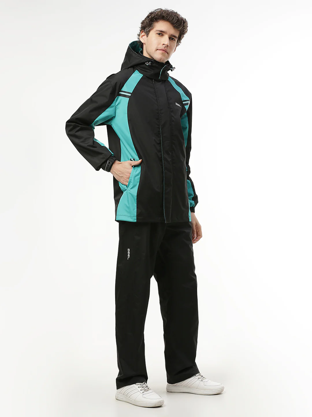 GO HIKE BLACK & GREEN RAINSUIT