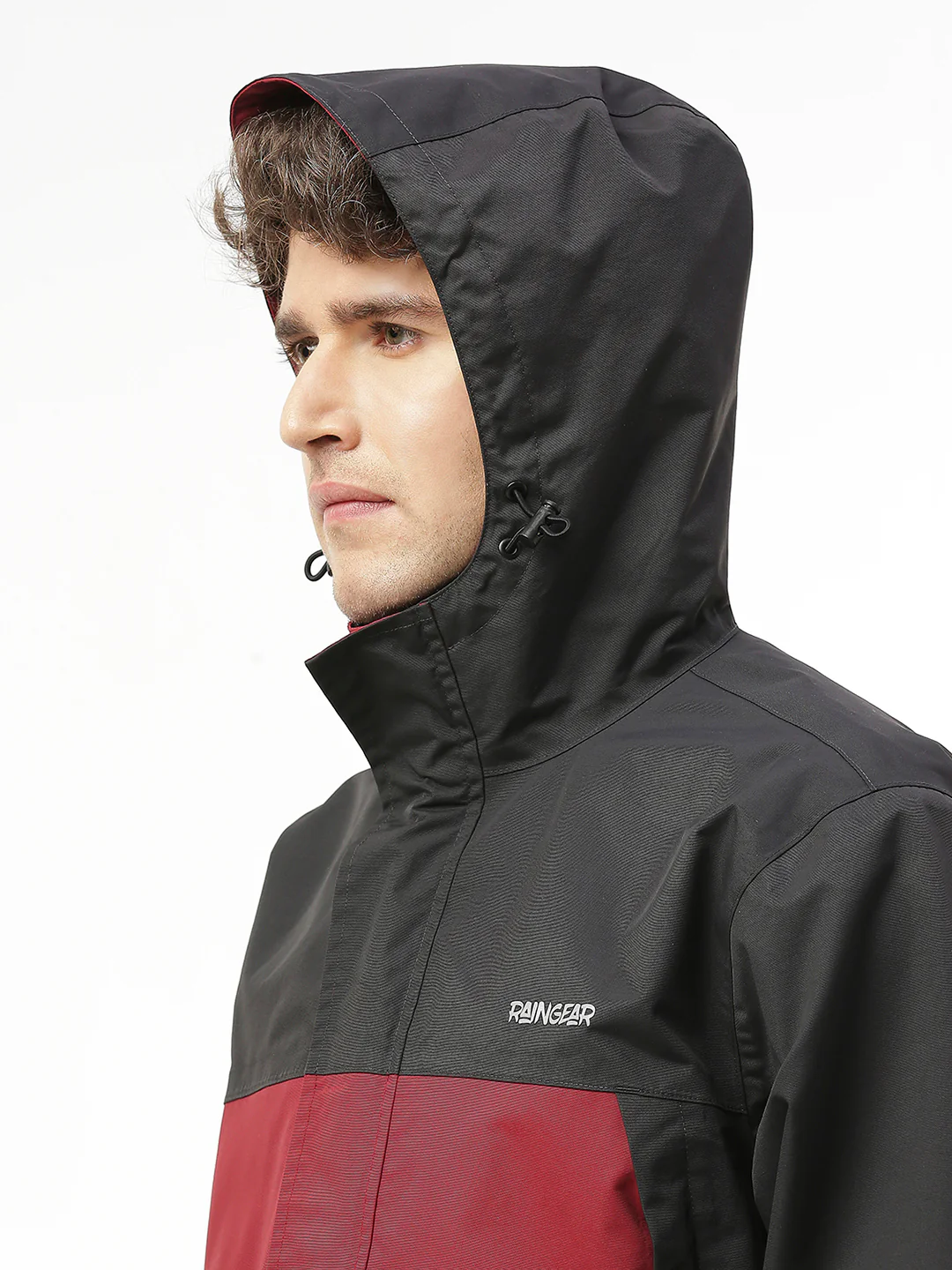StormGuard Black Red Men's Rain Jacket - Image 3