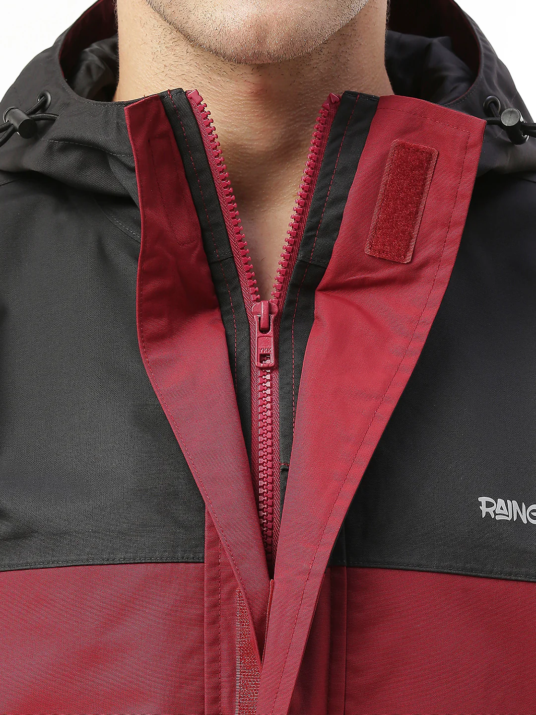StormGuard Black Red Men's Rain Jacket - Image 5