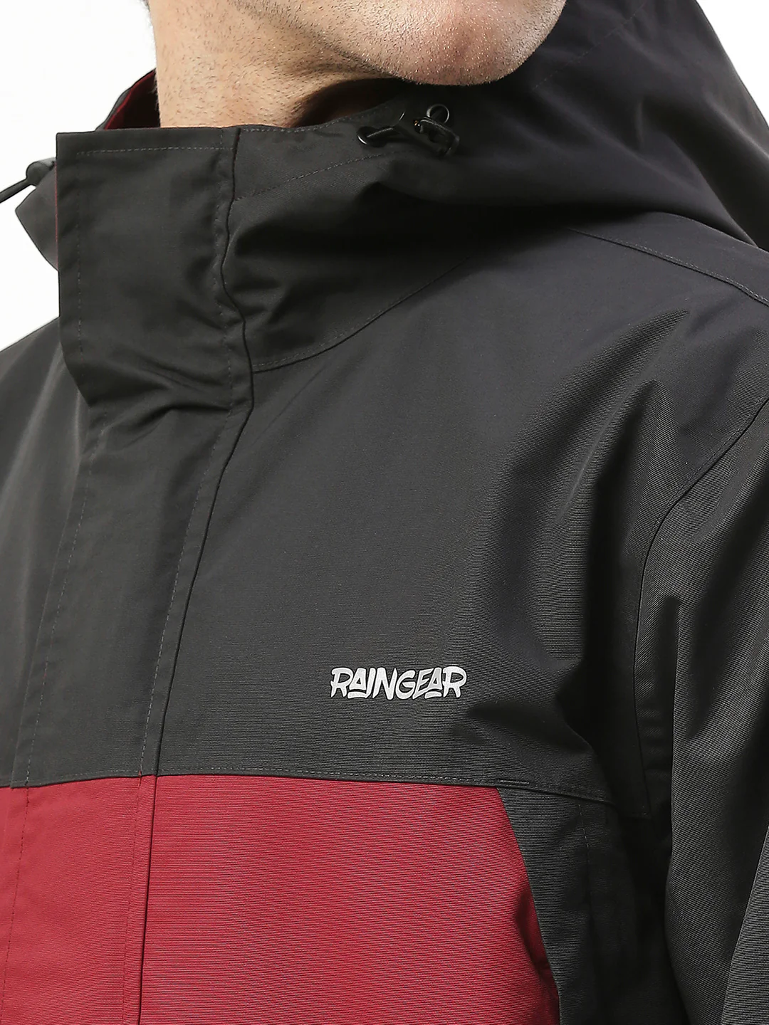 StormGuard Black Red Men's Rain Jacket - Image 6