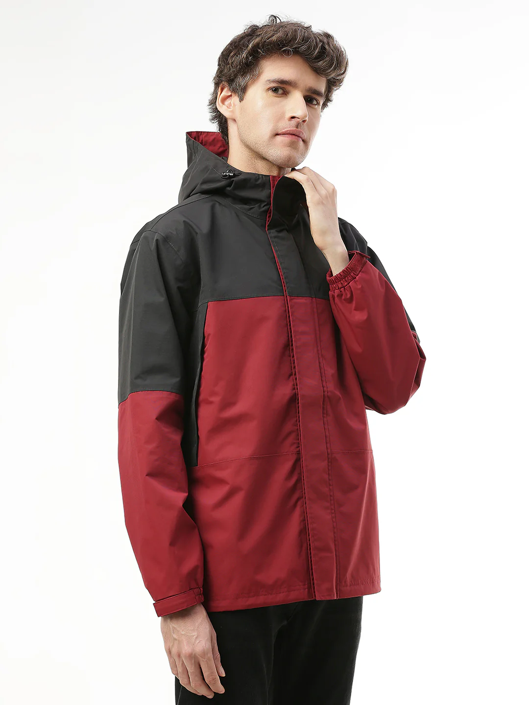 StormGuard Black Red Men's Rain Jacket - Image 4
