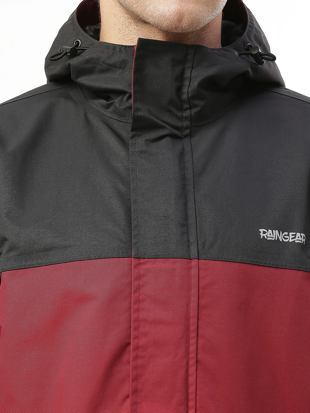 StormGuard Black Red Men's Rain Jacket - Image 8