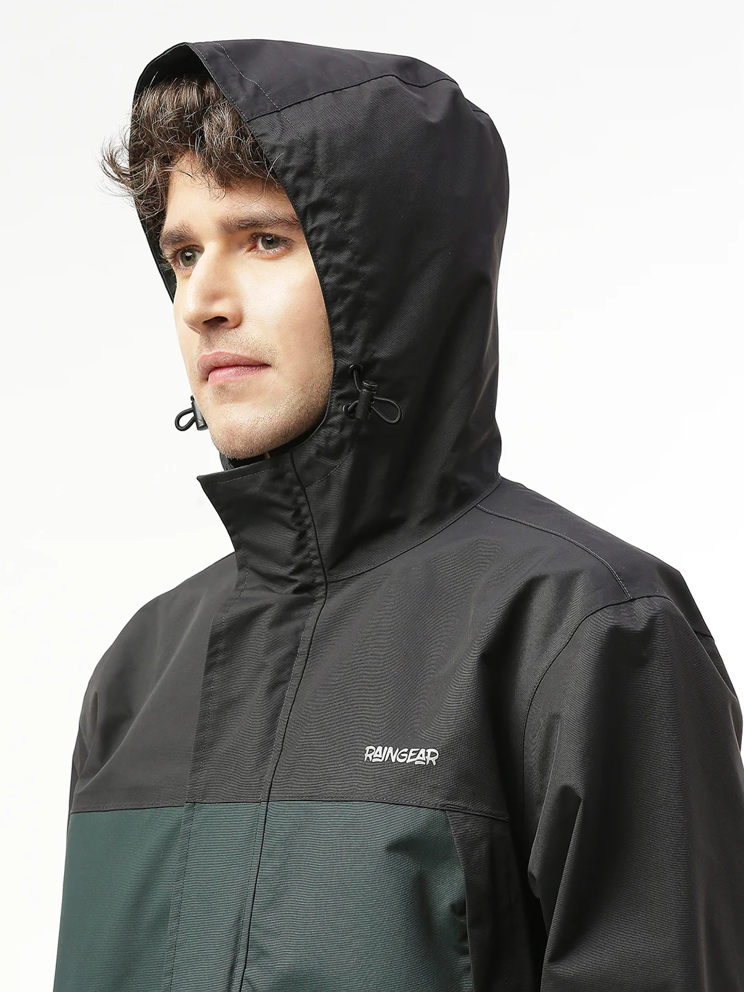StormGuard Black Green Men's Rain Jacket - Image 7