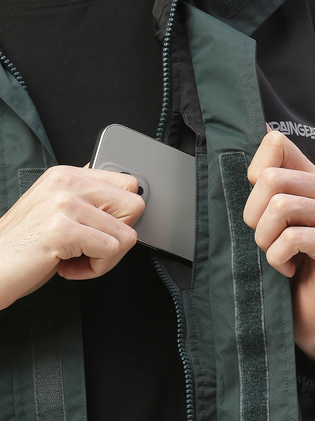 StormGuard Black Green Men's Rain Jacket - Image 4