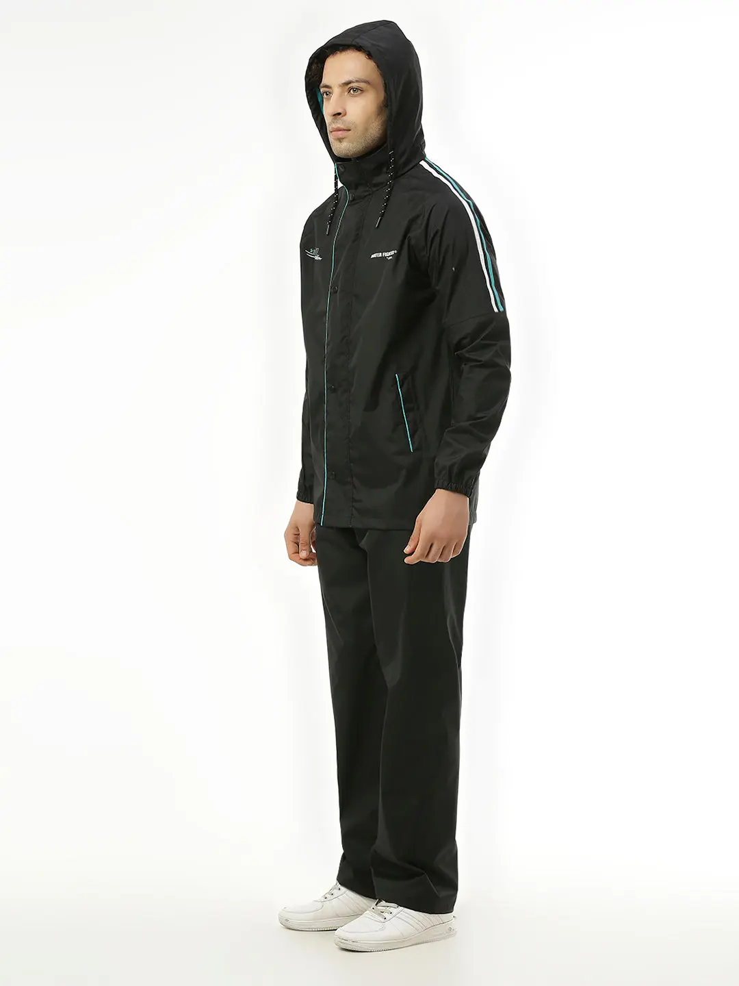 Midnight Black & Green Rainwear Set - Image 2