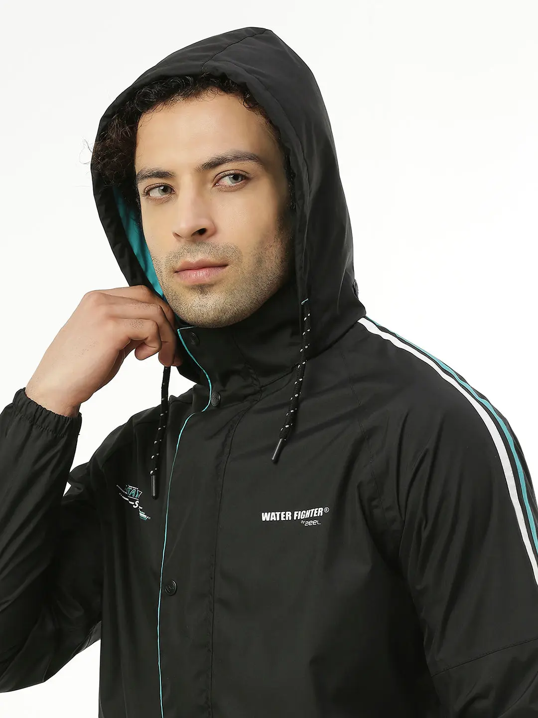 Midnight Black & Green Rainwear Set - Image 6